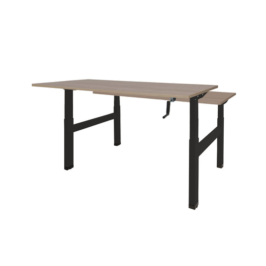 Dextro Duo | Slingerverstelbare bureau • Zwart onderstel