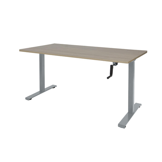 Dextro | Slingerverstelbare zit-sta bureau • Aluminium onderstel