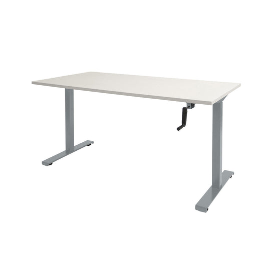 Dextro | Slingerverstelbare zit-sta bureau • Aluminium onderstel