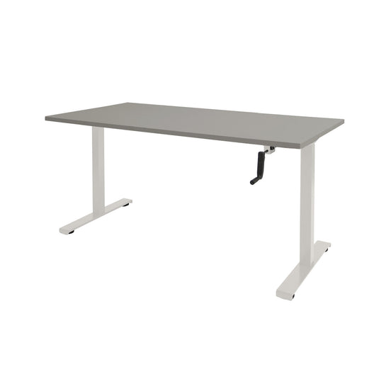 Dextro | Slingerverstelbare zit-sta bureau • Wit onderstel