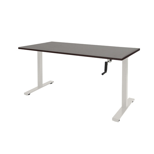 Dextro | Slingerverstelbare zit-sta bureau • Wit onderstel