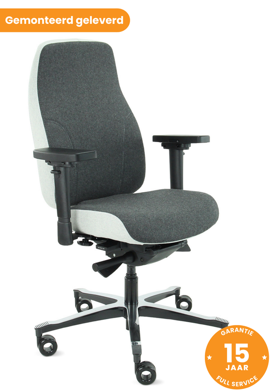 Bureaustoel Firenze • Middengrijs/Asgrijs • Zonder hoofdsteun