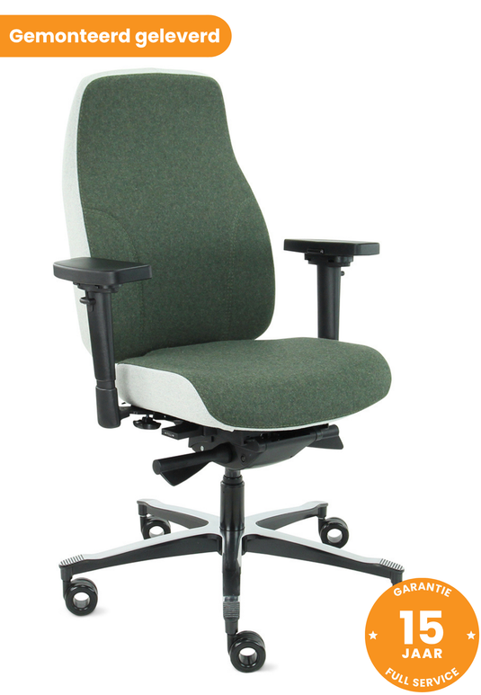 Bureaustoel Firenze • Olijf/Asgrijs • Zonder hoofdsteun