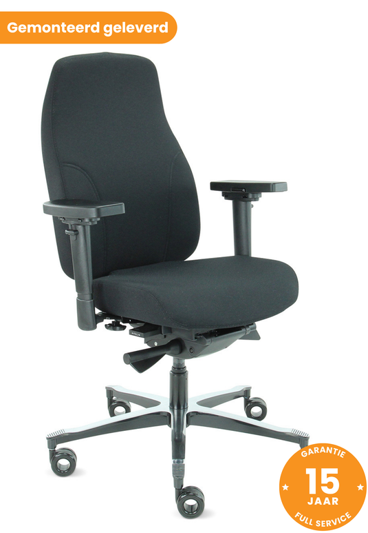 Bureaustoel Firenze • Zwart • Zonder hoofdsteun