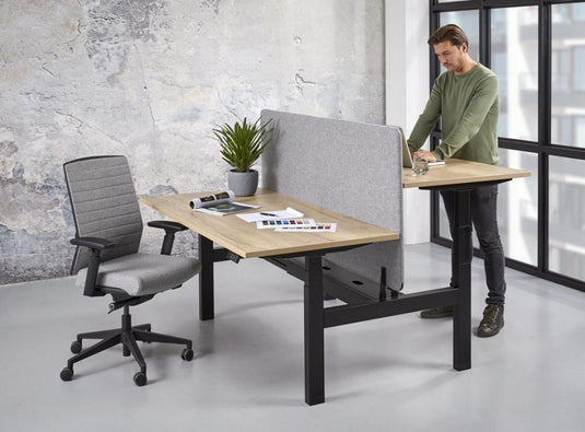 Zista | Zit/sta duo Premium • Elektrisch verstelbaar • Aluminium onderstel