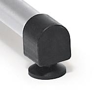 FlexFold • klaptafel T-poot gebogen • beuk • onderstel aluzilver