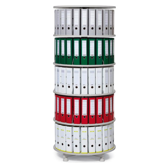 Ordnerzuil Ø 800 mm • individueel draaibare schappen