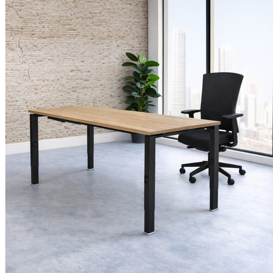 Lineo | Verstelbare bureau • Zwart onderstel