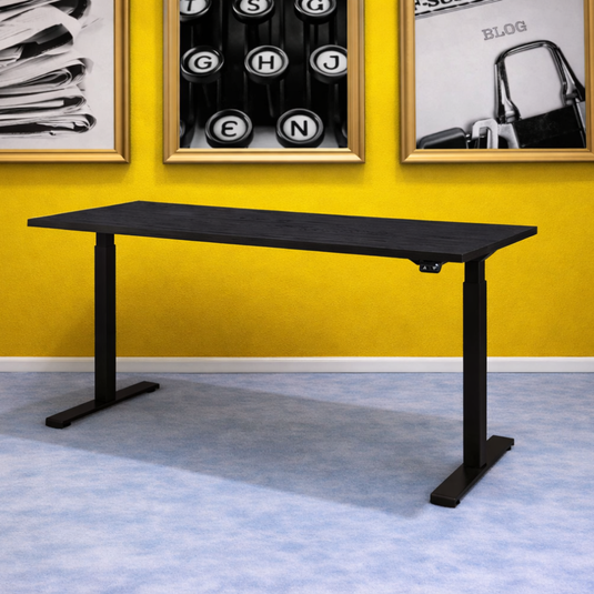 Dextro | Zit-sta bureau elektrisch • Business • Zwart onderstel