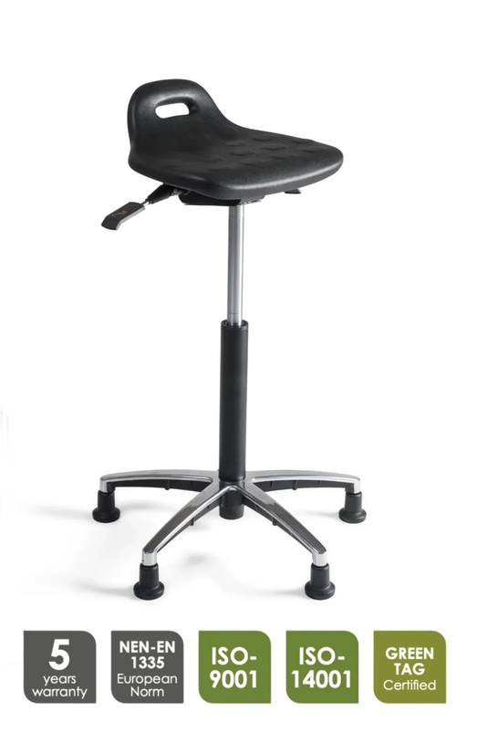 Stahulp Stool 220 • PU Zitting • Aluminium onderstel • Glijdoppen