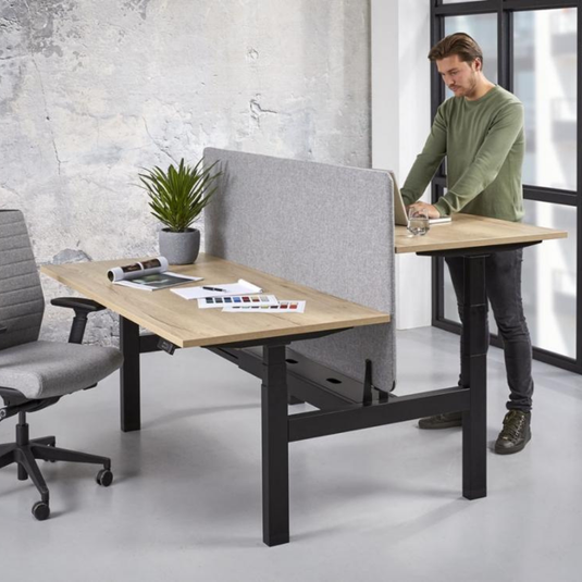 Zista | Zit/sta duo Premium • Elektrisch verstelbaar • Antraciet onderstel