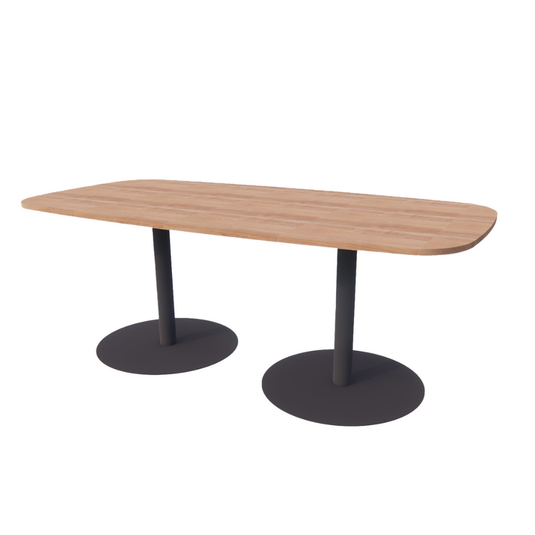 Vergadertafel Stella • Deens ovaal • Zwart onderstel