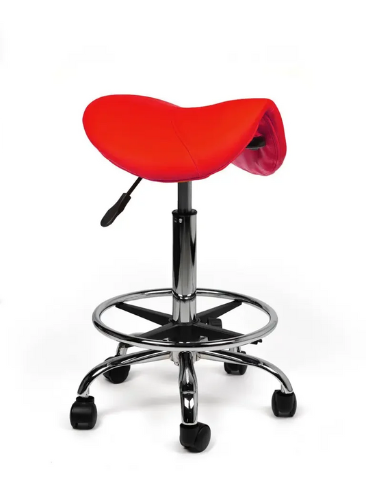Zadelkruk met voetring • Rood • Laag/Standaard/Hoog