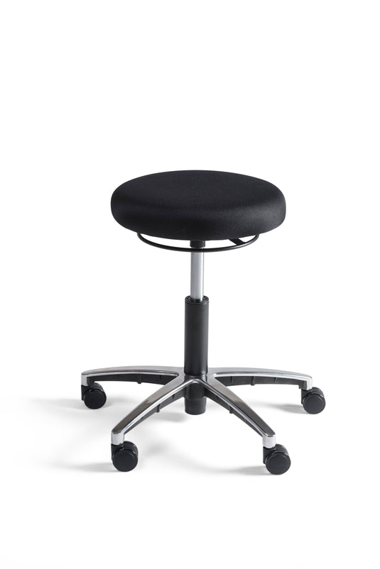 Werkkruk Stool 40 | Laag - Gestoffeerde Zitting - Aluminium onderstel - Wielen