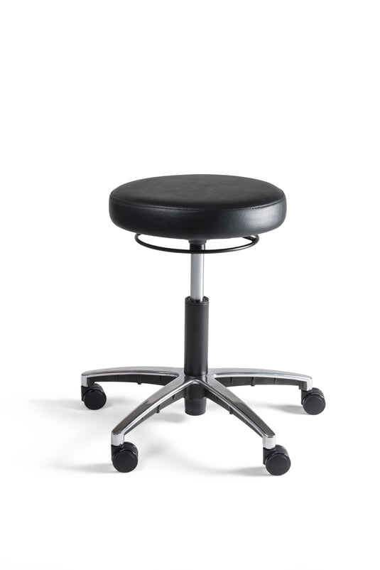 Werkkruk Stool 60 | Laag - Kunstlederen Zitting - Aluminium onderstel - Wielen