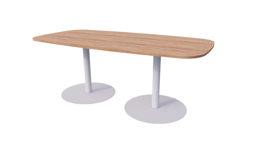 Vergadertafel Stella • Deens ovaal • Aluminium onderstel