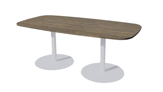 Vergadertafel Stella • Deens ovaal • Aluminium onderstel