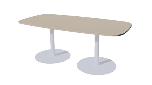 Vergadertafel Stella • Deens ovaal • Aluminium onderstel