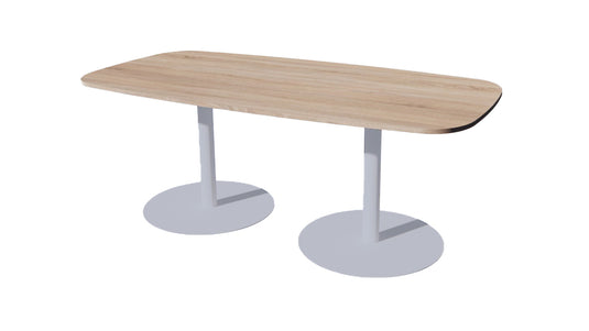 Vergadertafel Stella • Deens ovaal • Aluminium onderstel