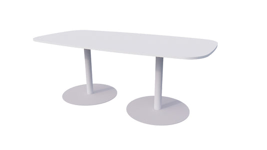 Vergadertafel Stella • Deens ovaal • Aluminium onderstel