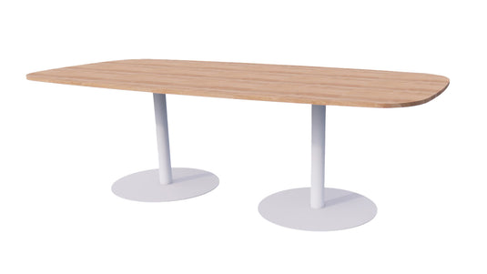 Vergadertafel Stella • Deens ovaal • Aluminium onderstel