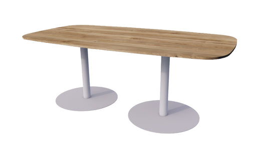 Vergadertafel Stella • Deens ovaal • Aluminium onderstel