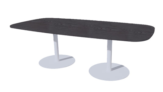 Vergadertafel Stella • Deens ovaal • Aluminium onderstel