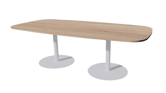 Vergadertafel Stella • Deens ovaal • Aluminium onderstel