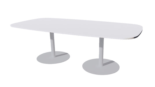 Vergadertafel Stella • Deens ovaal • Aluminium onderstel