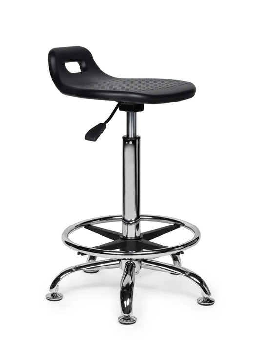 Stahulp met voetring • Zwart • Laag/Standaard/Hoog