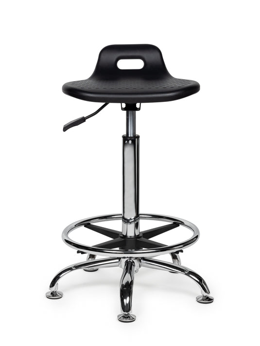 Stahulp met voetring • Zwart • Hoog