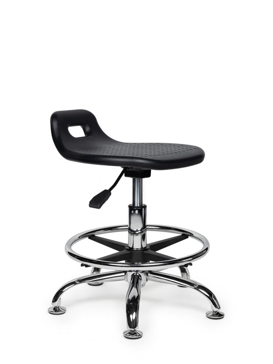 Stahulp met voetring • Zwart • Laag