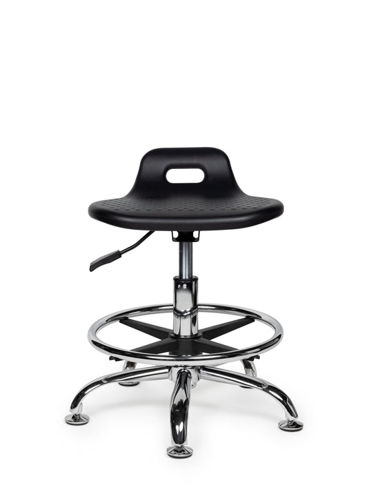 Stahulp met voetring • Zwart • Laag