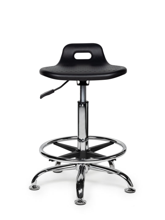 Stahulp met voetring • Zwart • Standaard