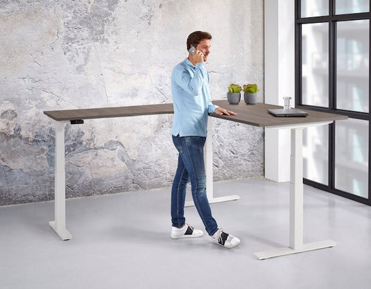 Elektrische zit-sta bureau • Hoekopstelling (L-vorm)