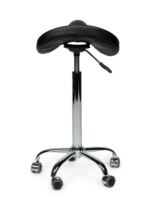 Premium zadelkruk • Zwart • Hoog