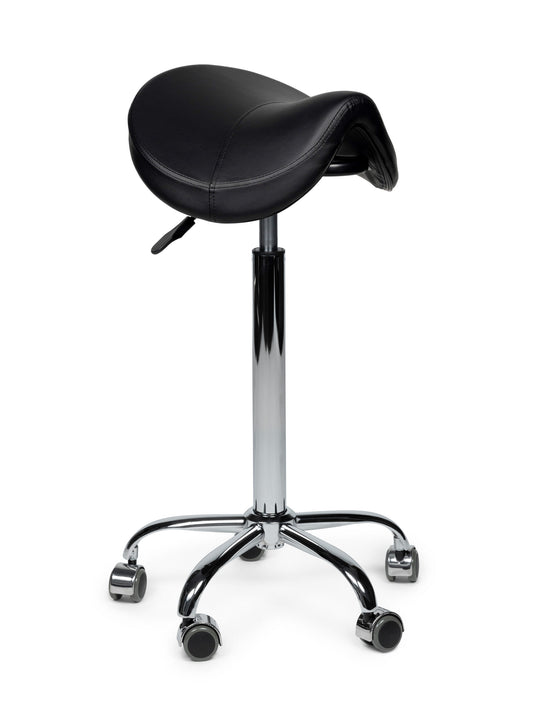 Premium zadelkruk • Zwart • Hoog