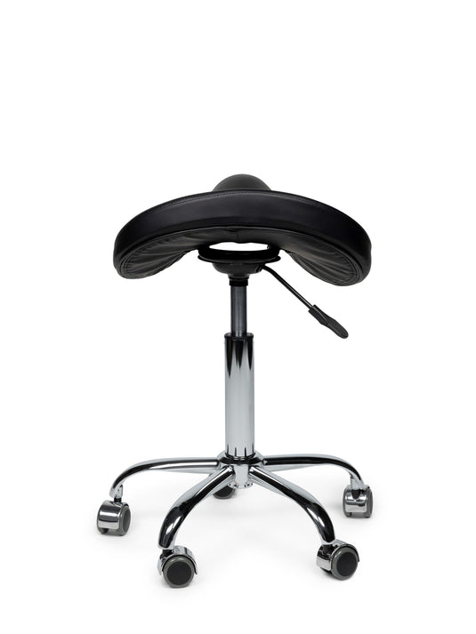 Premium zadelkruk • Zwart • Laag