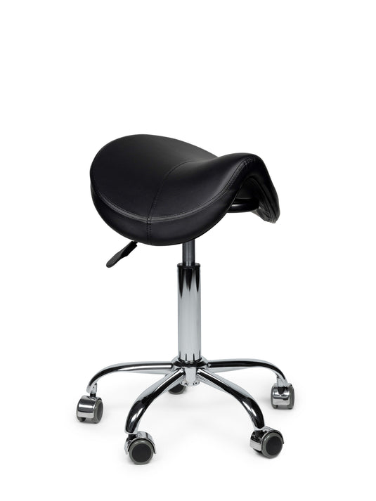 Premium zadelkruk • Zwart • Laag