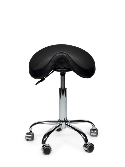 Premium zadelkruk • Zwart • Laag