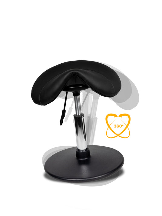 Wobble stool • Zwart • Laag