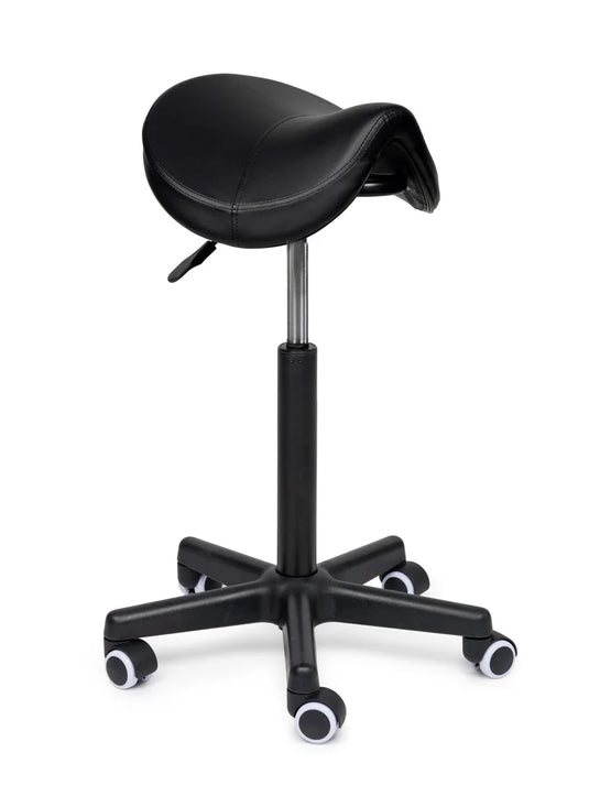 Premium zadelkruk • Zwart • Laag/Standaard/Hoog