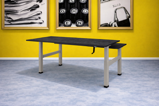 Dextro Duo | Slingerverstelbare bureau • Aluminium onderstel