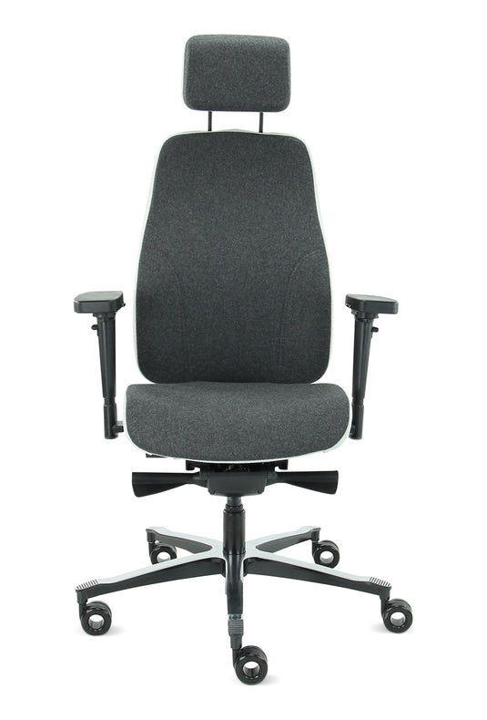 Bureaustoel Firenze • Middengrijs/Asgrijs • Met hoofdsteun