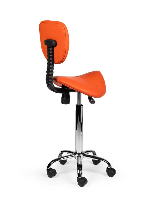 Zadelkruk met rugleuning • Oranje • Hoog