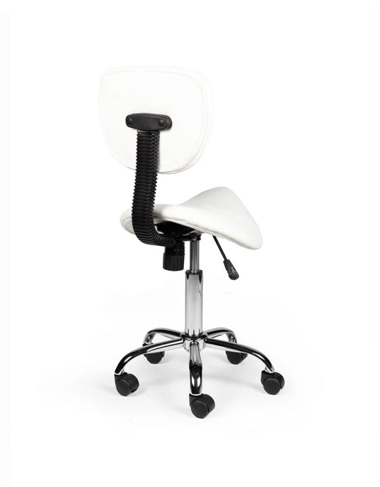 Zadelkruk met rugleuning • Wit • Laag/Standaard/Hoog