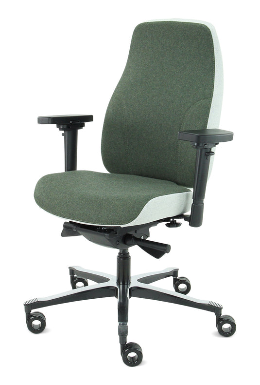 Bureaustoel Firenze • Olijf/Asgrijs • Zonder hoofdsteun