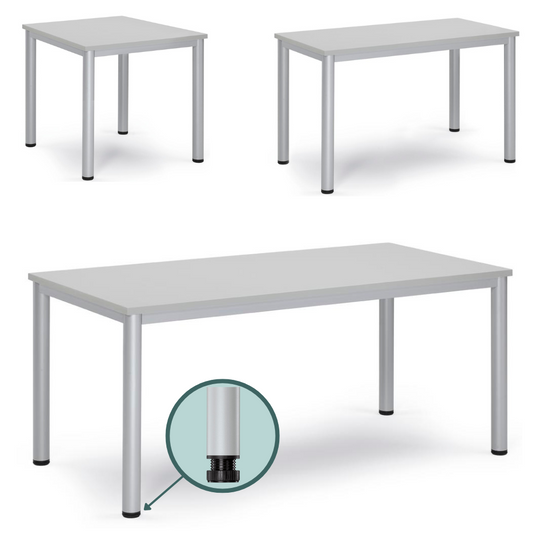 Vergadertafel • Base Modul Q • Lichtgrijs