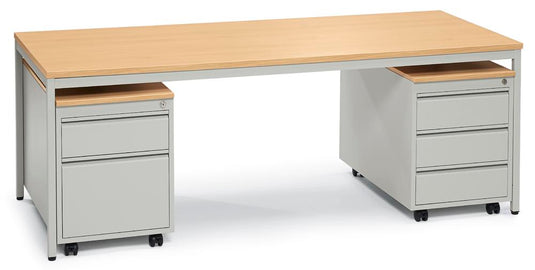 Bureau Base L • Vaste Hoogte • 4-poots