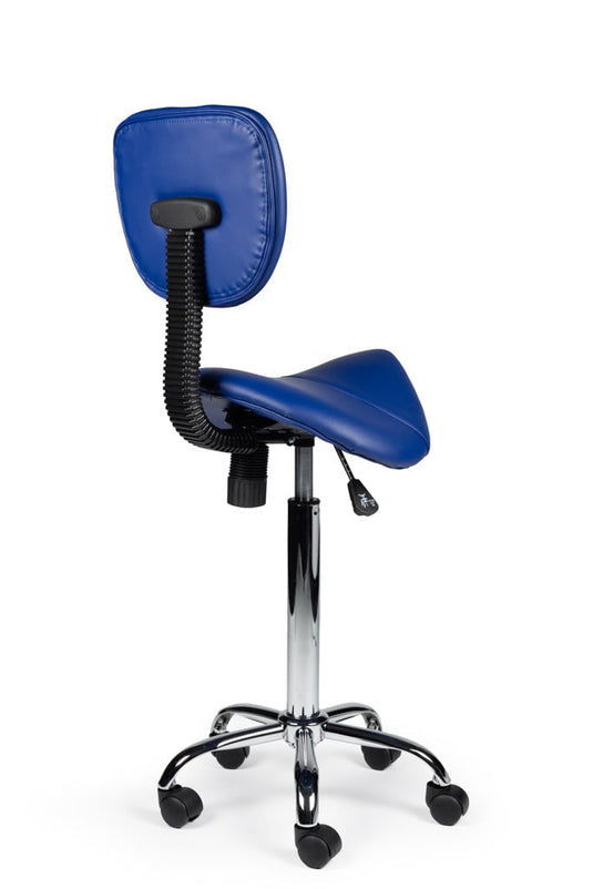Zadelkruk met rugleuning • Blauw • Hoog